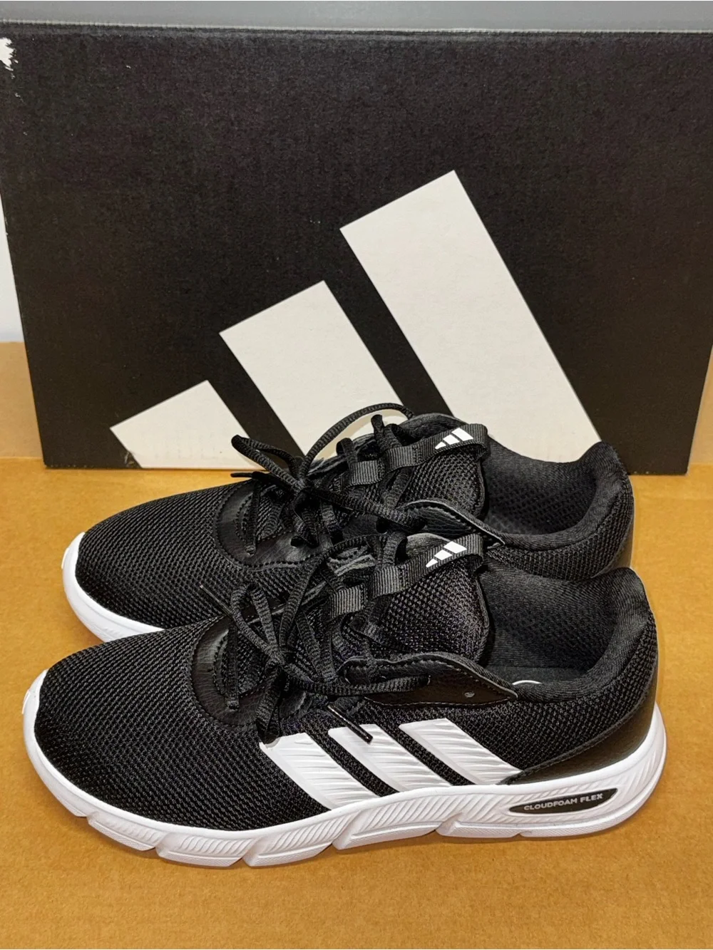 Adidas Cloudfoam Flex - Laces Black Sneaker, women’s Size 8, 1955469 - NEW